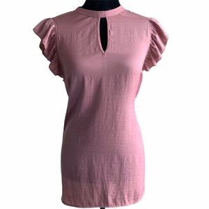 Mossimo Keyhole Pink Blouse